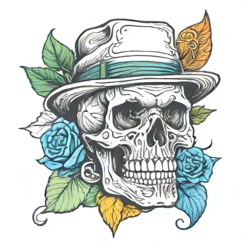 Skull With A Irish Boston Beanie