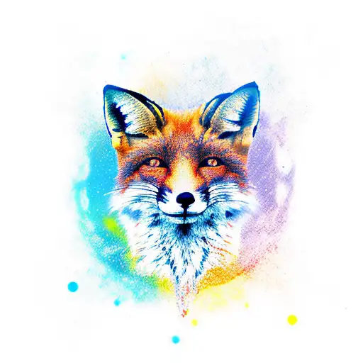 Fox Silhouette With Long Tail