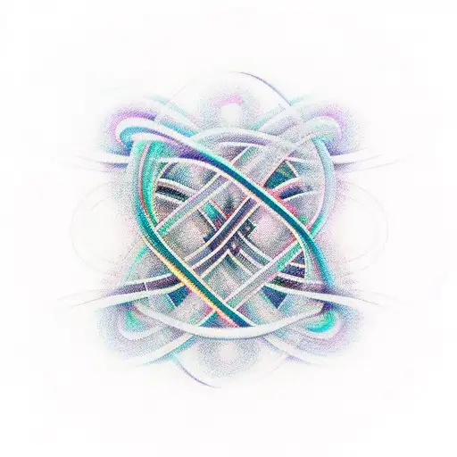 Infinity Symbol With Many Lines Coming To And From It
