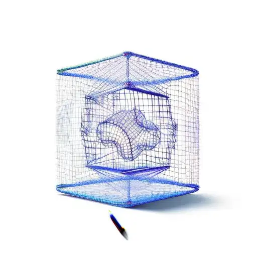 A Cube-shaped Cage With Cloud Bars Instead Of Metal Bars