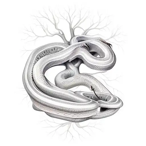 Tree Apple Snake Hand