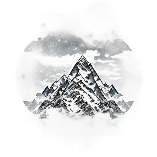 A Mountain Range With A Dj Booth On Top