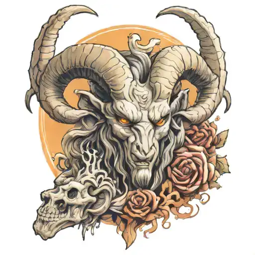 Aries Demon Mythical Horror Movie Scene