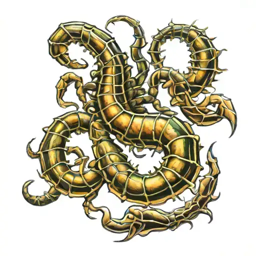 Scorpion With Shiny Tail