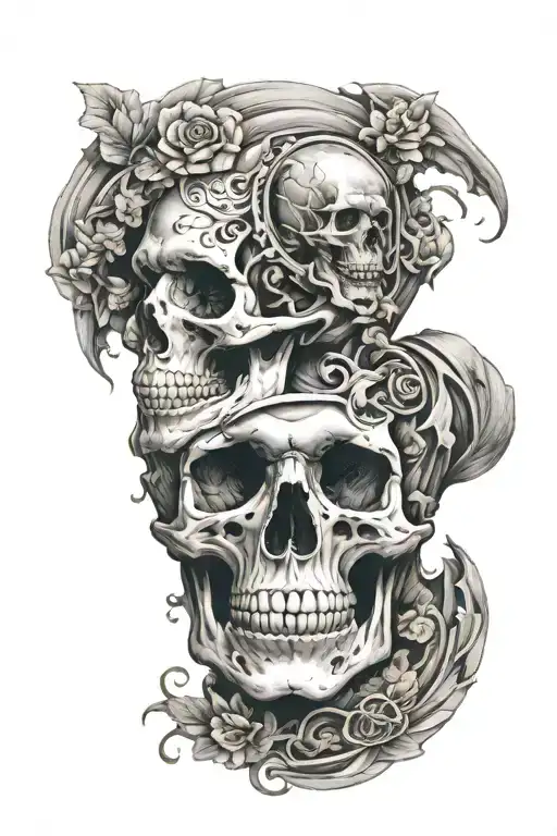 Greek Statue Split In Half Face Skull Inside