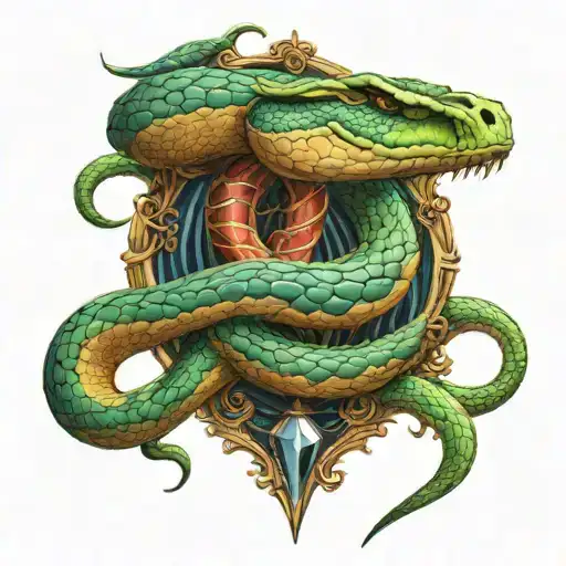Serpent Entwined In Dagger