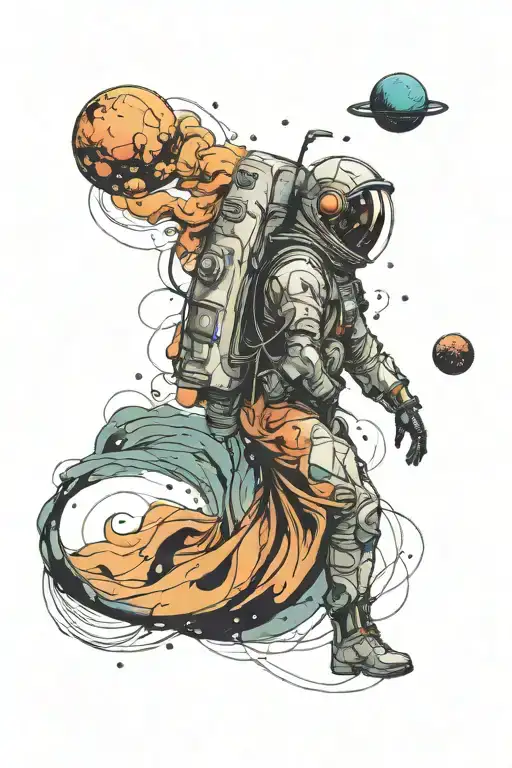 Space Figure Elegant Silhouette