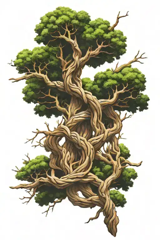 Tree Branch Intertwined