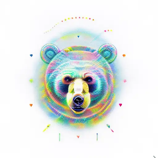 Mother Bear With Kids