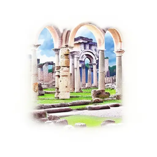 Ancient Roman Ruins In Xanten