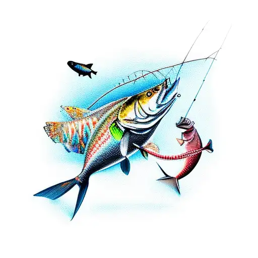 A Realistic Fishing Scene With A Musical Twist