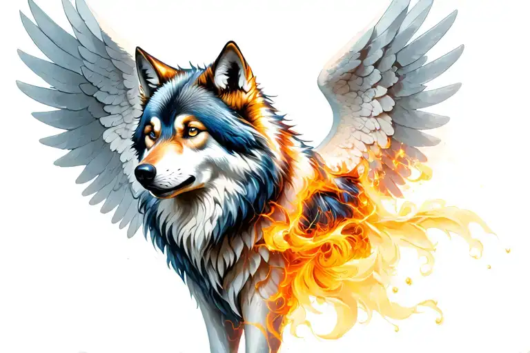 Meaningful Wolf Warrior Angel