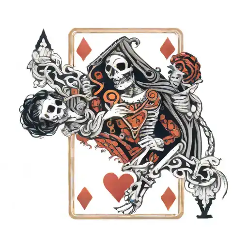 Lady Of Death Killing Jack Of Hearts Playing Card