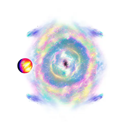 Badass Outer Space With Galaxy