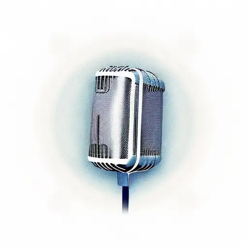 3D Realistic Modern Microphone