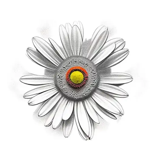 Conical Flask With A Daisy Flower Growing Inside It