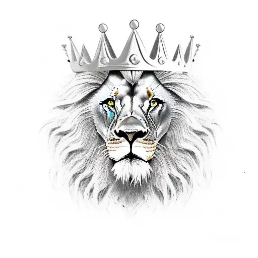 Lion Whit Crown