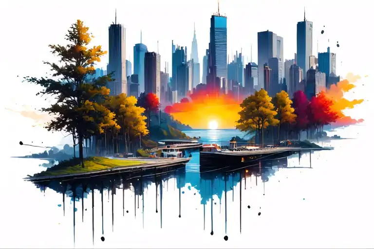 Nature Mix City Skyline