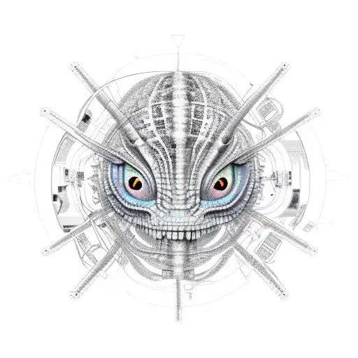 Full Body Trippy Cameleon Listening To Techno Music