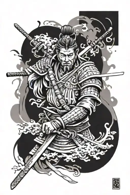 Samurai Warrior Surrounded