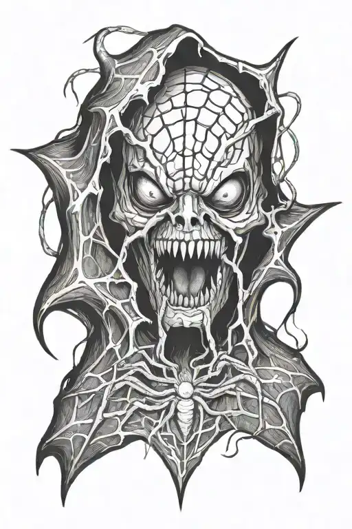 Horror Sleeve Featuring A Spider Head From The Movie The Thing