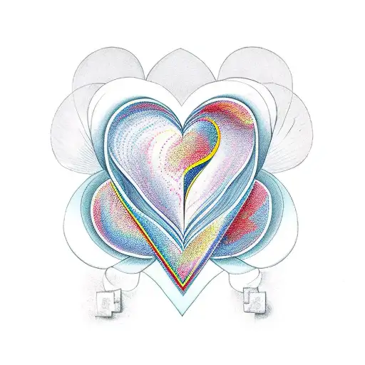 Nature Based With Three Heart Shape As Outline