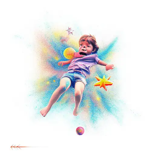 A Child Falling From A Star