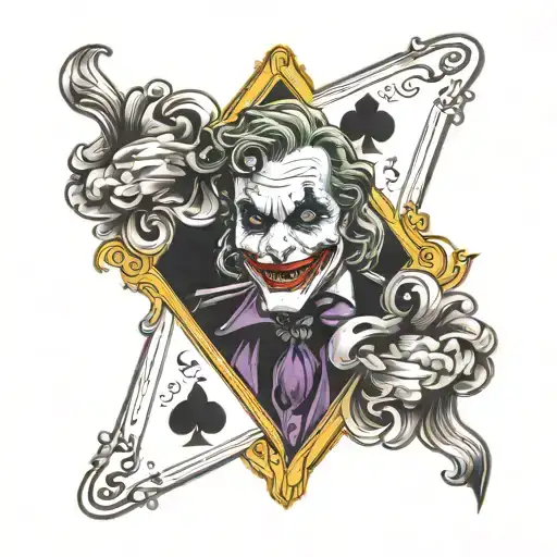 Joker In An Ace Of Spades Card