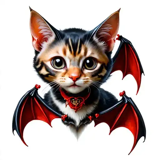 Cute Vampire Cat Bat