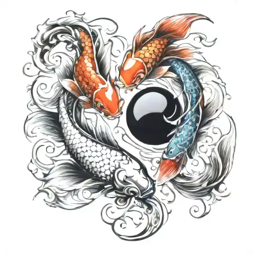 Koi Fish Yin Yang