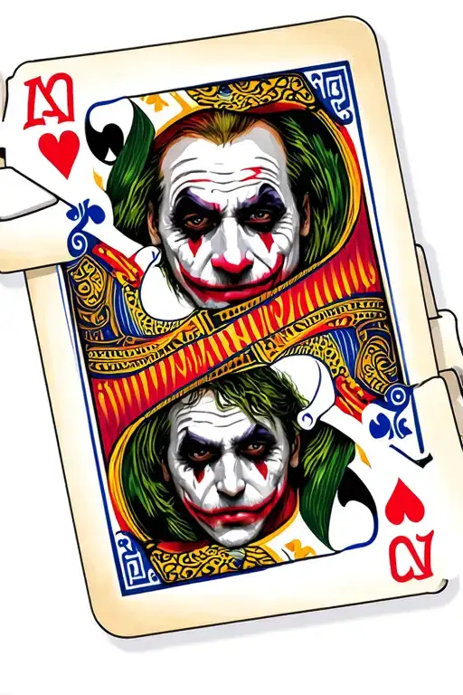 Overlapping Joker Playing Cards With Jack Nicholson And Heath Ledger