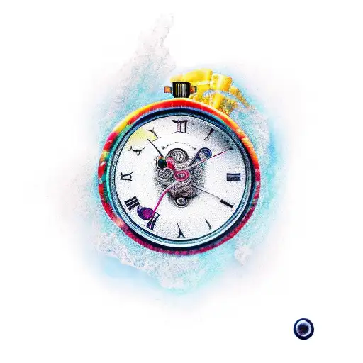 Greek God With Clock And Rose