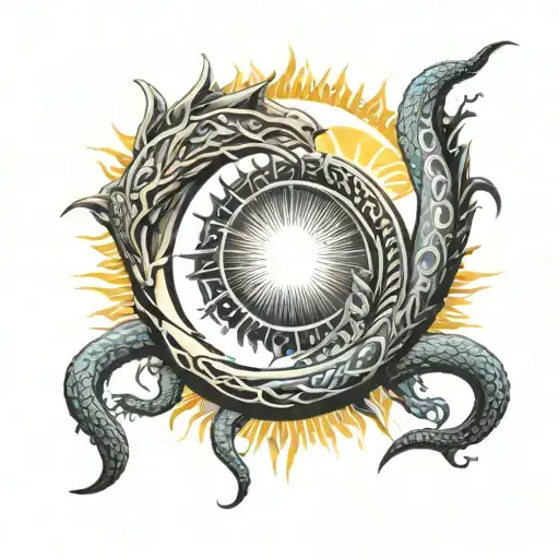 Ouroboros With Sun In The Middle