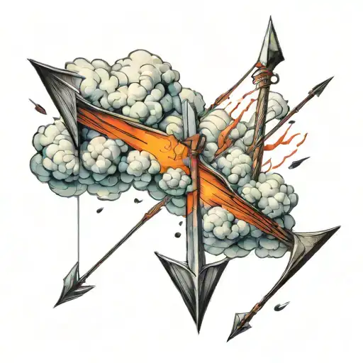 Arrow Tattoo Thunder Cloud