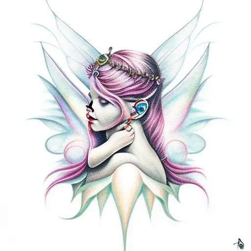 Fairy With The Symbol Of The Triple Moon