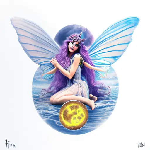 Fairy With The Symbol Of The Triple Moon