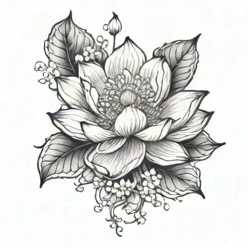 Fleur De Lotus Flower Blooming Cherry Blossom