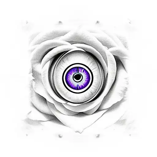Rose With Evil Eye In The Center