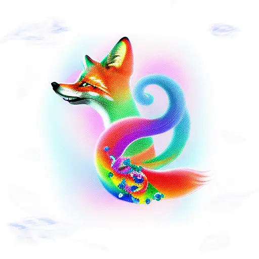 Nine Tail Fox Rainbow Tail