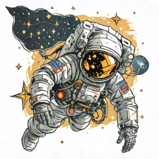 Astronaut With Constellation