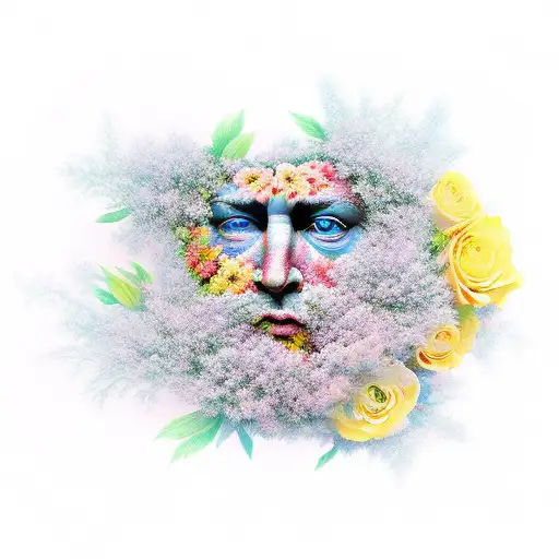 Estatua Face Floral Realismo