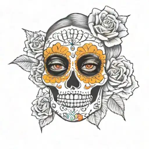 Leah Halton Sugar Skull Makeup