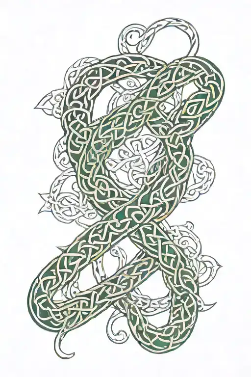 Celtic Sleeve Knotwork Intertwined