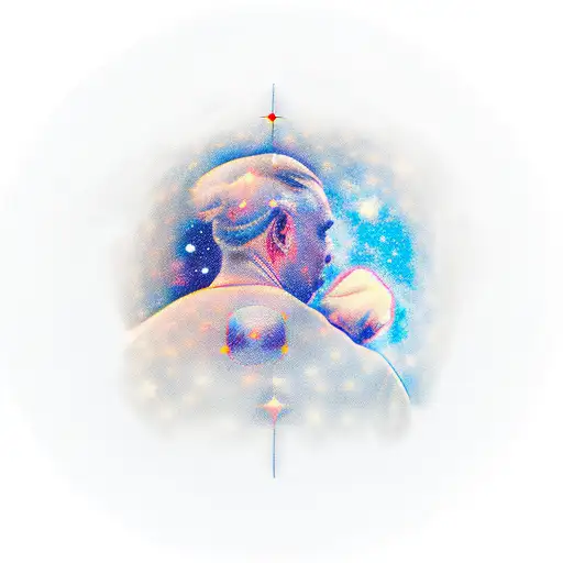 Father And Child Looking At Orion Constellation