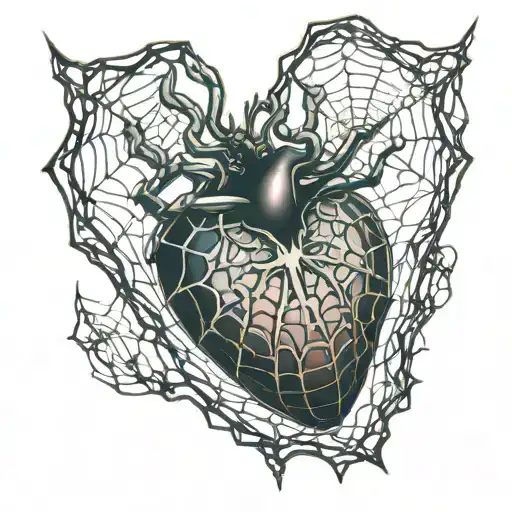 Heart Made Out Of Spider Webs