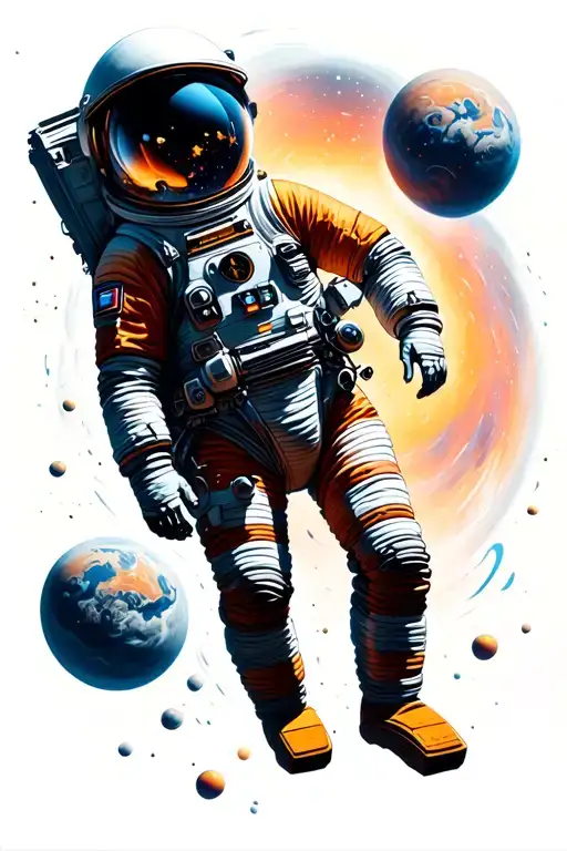 Astronaut Floating In Space