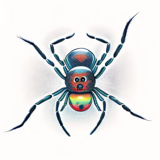 A Spider With Thin Legs And The Number 47