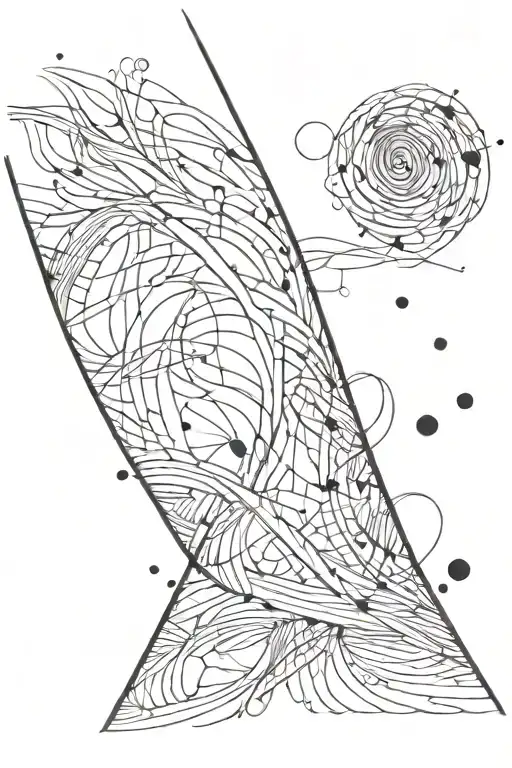 Minimalist Abstract Forearm Tattoo With Flowing Lines Like Oil