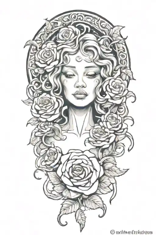 Medusa And Roses