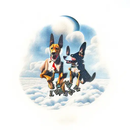 Dog Hunting With Its Owner